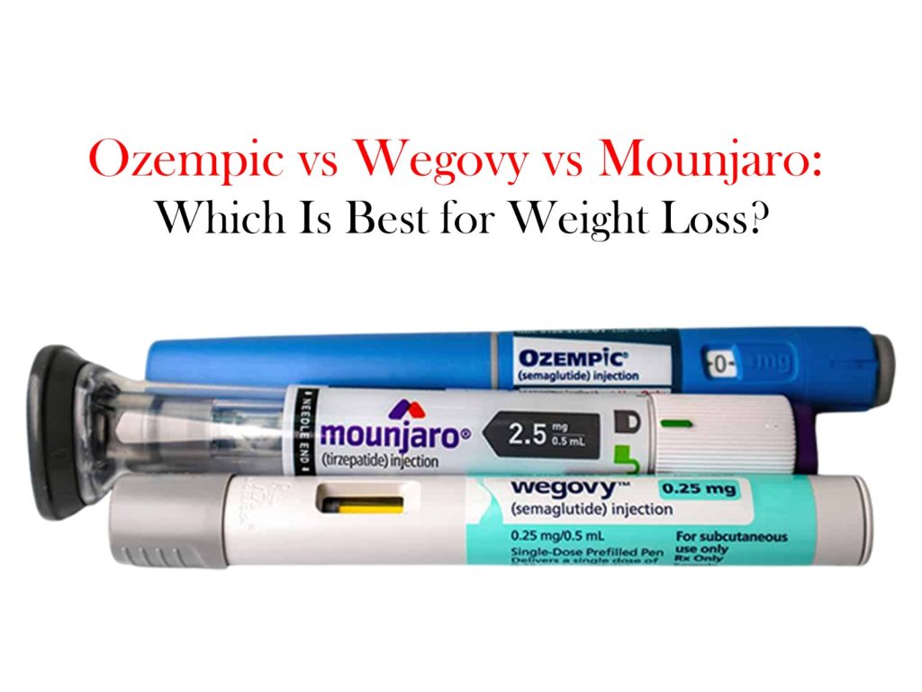 Ozempic vs Wegovy vs Mounjaro weight loss injections comparison India 2026